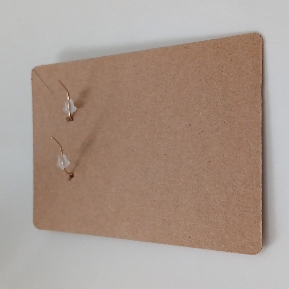 Fashion Jewelry Gold and Red Leaf Earrings - Picture 3 of 3